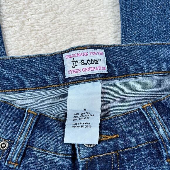 Vintage Y2K Cyber Generation Glitter Bootcut Flare Jeans - Picture 3 of 9